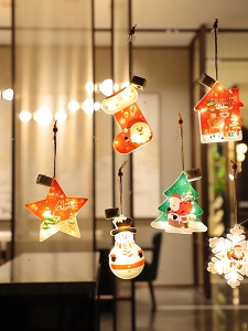 Đèn treo mô hình Giáng Sinh Noen nhỏ xinh trang trí decor cây thông quà tặng