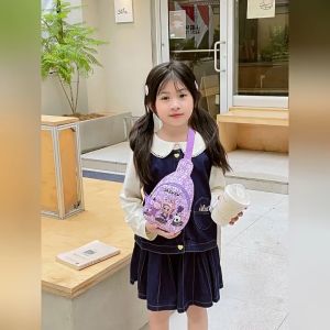 B&B Children Boy Girl Labubu Chest Bag Kids Sling Bag Cute Mini Bag Beg Raya Budak Kanak-Kanak Coin Purse Crossbody Bag