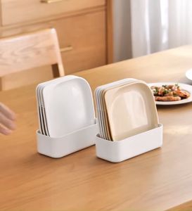 DXL Bone Spit Plate Home Plastic Bone Plate Food Grade Fruit Plate Dish Tabletop Small Dish Garbage Plate