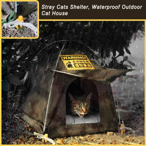 Waterproof Cat Cave Insulated Pet Tent Bed for Cats/Small Dogs Outdoor Cats Sleeping Tent Cafe Courtyard Cat Puppy House