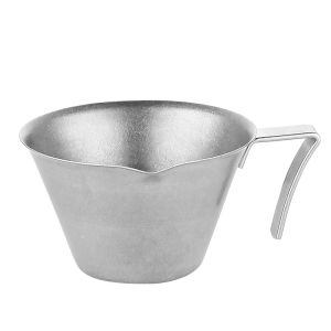 Espresso Measuring Cup Stainless Steel Shot Glass with Wooden Handle Coffee Extraction Graduated Cawan Espresso