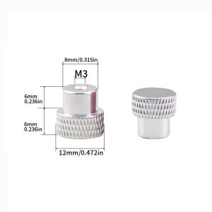 5-10pcs M3 M4 M6 Blind Hole Hand Nut Knurled Aluminum Thumb Nut for Locking Airframe Aluminum Alloy Tighten Hand Nut