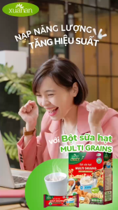 Bột Sữa Hạt Multi Grains Xuân An[ít đường]Hộp 400g(25g*16 gói)(Tặng Kèm 1 Túi Yến Mạch 150G)