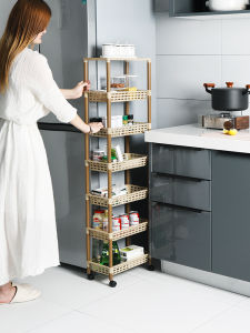 Japanese Imported Gap Storage Rack Household Multi-Layer Storage Rack Gap Storage Rack Floor Movable Trolley