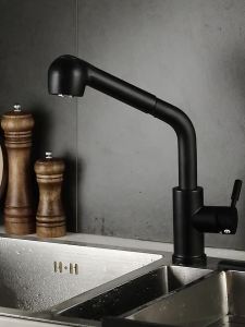 Vòi Nước Bếp Nóng Lạnh Chất Liệu Thép Không Gỉ 304 Có Thể Kéo Xuống