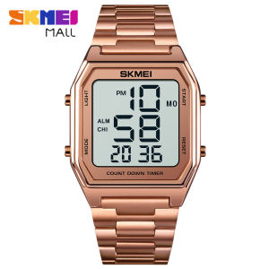 SKMEI 1735 Men Fashion Business Dual Time Watch Retro Casual 30m Waterproof Wristwatch