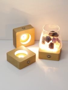 เทียนค้างคาวแบบไร้สาย LED ทรงกลม ปุ่มสัมผัสแบบเพชร ฐานแสง LED แบบสัมผัส ไฟตั้งแบบไร้สาย ไฟตั้งแบบไร้สาย