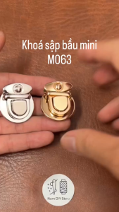 Khóa Sập Túi Xách M063 Hợp Kim Xi Mạ Điện – Khóa Gập Túi Da Handmade DIY