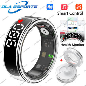 2026 Smart Ring Men Women LED Dynamic Display Screen Heart Rate Blood Oxygen Monitoring 5ATM Waterproof Multi Sports Modes Gifts