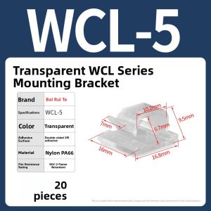 BAIRUITE | Self-adhesive Wire Management Clips Nylon Storage Buckles