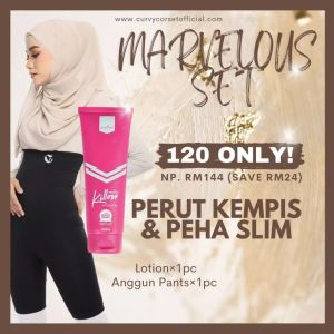 Combo Anggun Pants Slimming Lotion Killoss 瘦身裤 Original Bakar Lemak 束腰带 Cream Sejuk Weight Loss Set Berpantang