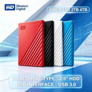 Western Digital WD My Passport Portable 1TB 2TB 4TB 6TB External Hard Drive USB3.0 Backup Software and Password Protection HDD