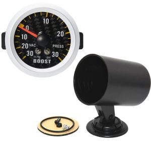 -หน้าปัดบูสเตอร์เทอร์โบรถยนต์อัตโนมัติ30 ~ 30 PSI + เซ็นเซอร์พร้อมที่ยึดมาตรวัดสำหรับอุปกรณ์เสริมรถยนต์รถยนต์เบนซิน4/6/8สูบ