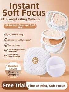 HANSANCAI | Long-lasting Oil Control Concealing Waterproof Sweatproof Non-smudge Compact Powder