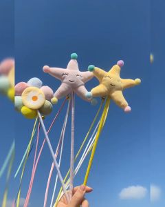 đồ chơi cây câu mèo hình bông và ngôi sao dành cho mèo - T3 PETS SHOP