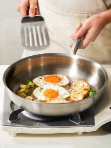 KIWICOO | Chảo Inox 304 Không Tráng Men cho Nhà