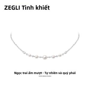 zengliu | Dây Chuyền Mới 2026 Đá Nhân Ngọc Trai Bạc Phay Sang Trọng Số Lượng Ít