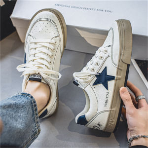 Springs Autumn Mens Shoes Flat Bottomed Star Sports Casual Board Shoes Versatile Everyday Wear Sturdy Rubber Soles for Teenagers