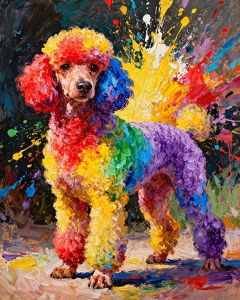 Oil Painting By Numbers Dog Animal DIY Kit for Adults Digital Oil Painting Puppy Acrylic Paint on Canvas Home Decoration Gift
