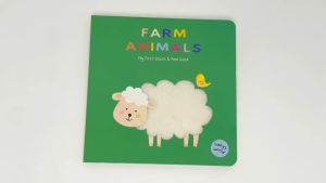Farm Animals Sensory Board Book With Touch & Feel On Every Page (Hardcover) For Toddlers