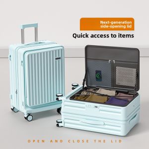 MIMANI | Lateral Open Side Pocket Password Protection Small Carry-on Luggage 20 Inch