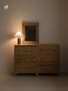 NONG HOME | Retro and Minimalist Solid Wood Six-drawer Chest for Storage