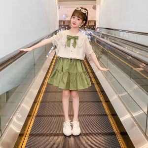 Fashionable Princess Dress Set for Little Girls Summer Cotton Clothes Korean Style Kids Skirt Cute Girl Outfit Baby Gifts