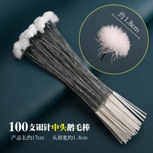 Bộ Dụng Cụ Nghe Đinh Bằng Lông Vịt Bạc Chuyên Nghiệp Bộ Dụng Cụ Vệ Sinh Tai Cầm Tay Không Phát Sáng Bằng Thép Không Gỉ