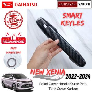 Paket Cover Handle Outer Pintu Tank Cover Karbon Daihatsu Xenia 2022 2024