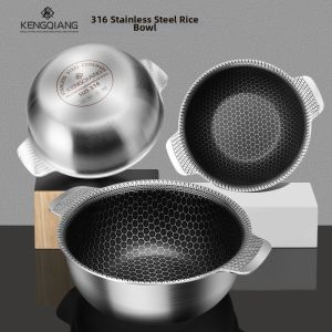 RONGCHUAN | Food-Grade 316 Stainless Steel Fruit Salad Multi-use Bowl