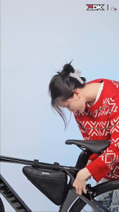 Túi tam giác treo sườn xe đạp ZDK S2 vải da PU đứng form khóa kéo chống nước túi tiện lợi treo xe đạp