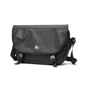 MOYYI Urban Explorer Crossbody Bag Men Scratch Resistant leather Surface with snap Rubber tooth zipper 15 inches notebook compartment