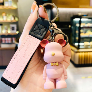 Talao Cartoon Keychain Cute Bear Doll Keyring Bag Pendant Couple Car Keyholder 4 Colors