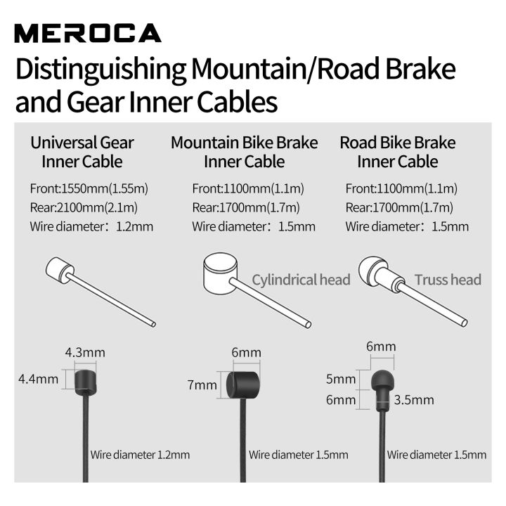 Meroca xe đạp thông dụng dây cáp trong lõi-Dây phanh mtb Teflon & Dây ...