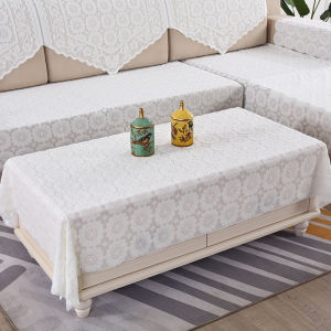White Lace Tablecloth Rectangular Hollow out Cotton Linen Square TV Cabinet Shoe Cabinet Home Decorative Tablecloth Art