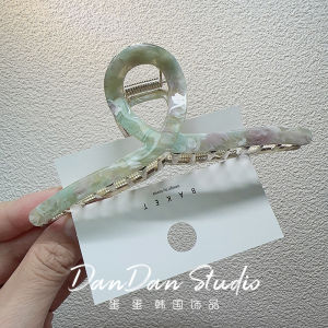 Large Size Floral Metal Hair Claw Fresh And Sweet Preppy Style Cute Fresh Outburst Back of Head Hair Clip Trendy Hair Accessory