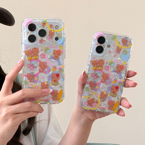 Sanrio | Round Edge Precise Hole Shell Hello Kitty Phone Case Large Window Lens Protector Shockproof Cover For iPhone 17 16 15 17 Pro Max
