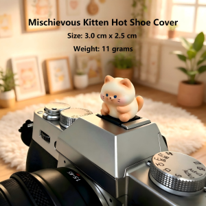 DIY Cute Kitten Series Hot Shoe Cover ABS Resin Dustproof for Canon R8 R50 Nikon Z30 Z50 Sony A7M4 Fuji DSLR Mirrorless Parts