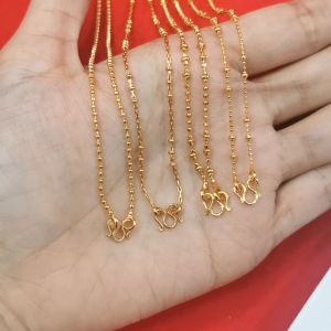 สร้อยคอทอง คละแบบ 1 สลึง ความยาว 16 นิ้ว ทองชุบ ทองปลอม งานสวย เคลือบทองคุณภาพสูง ใช้ได้ทุกโอกาส ใส่แทนของจริงได้