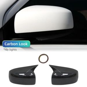 For Mitsubishi Lancer X 10 EX EVO 2013-2016 Carbon fiber Side Door Rearview Mirror Cover Cap Trim Shell Car Styling
