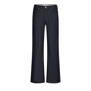 กางเกงยีนส์ทรงตรงขาบานเอวกลางสำหรับใส่ไปทำงาน ทรงเข้ารูป สไตล์ลำลอง ผ้าเดนิมแท้ ฤดูใบไม้ผลิและฤดูร้อน