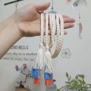 Thắt lưng chỉ tết tua rua 3 màu đai váy dây chuông 3 tầng