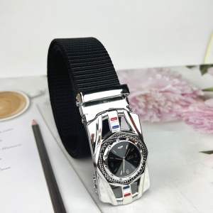 Mens Tank Pattern Automatic Buckle Belt in Nylon Material