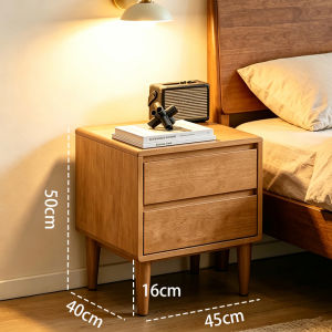 HESHIBOYA | Real Wood Retro Nightstand