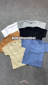KAOS POLOS ANAK LENGAN PENDEK COTTON COMBED 30S BAJU KAOS KIDS UMUR 2-13 TAHUN