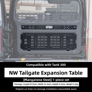 Foldable Storage Rack & Table for Tank 300 Tailgate Modification