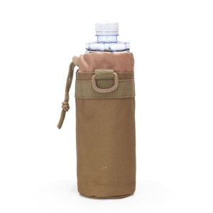 Tactical MOLLE Water Bottle Pouch 600D Nylon Drawstring Water Bottle Holder Bag for Outdoor Hiking Camping Hunting Travel