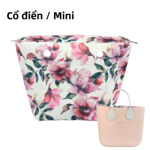 Chống Thấm Nước Tổng Hợp Hai Dây Vải Lớp Lót Bên Trong Túi Dây Kéo Cho Mini Cổ Điển O Túi Nữ Túi Tote Lót PVC