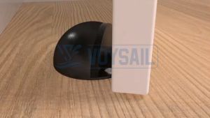Stainless Steel Magnetic Door Stopper Safety Anti-Collision Half Moon Mounted 3m Tape/Screws
