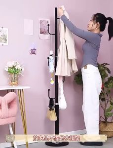 High Quality Metal Hanging Rack Living Room Bedroom Clothes Coat Hat Rak Stand Penyangkut Baju Bag Hanger Marble简易安装挂衣架